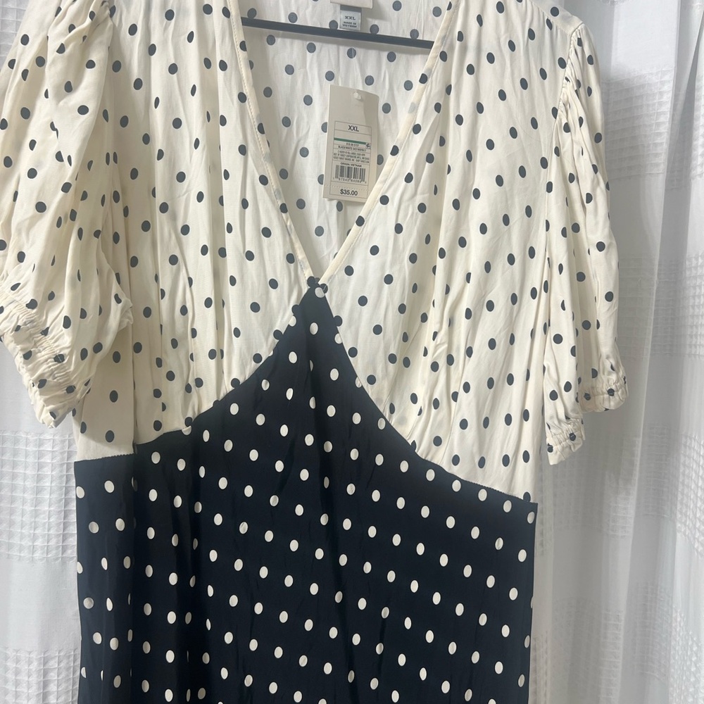 a new day Black & White Polka Dot Maxi Dress - Picture 5 of 6